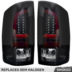 Recon - Recon 264371BK OLED Tail Lights Smoked Lens for 02-06 RAM Trucks - Image 1