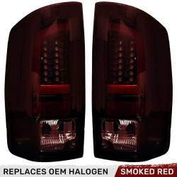 Recon - Recon 264371RBK OLED Tail Lights Red Smoked Lens for 02-06 RAM Trucks - Image 1