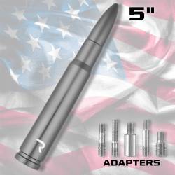 Recon - Recon 264ANT50BR 5" Aluminum 50 Cal Universal Stubby Antenna-Silver - Image 3