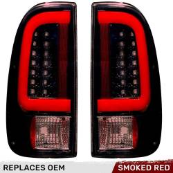 Recon - Recon 264292RBK OLED Tail Lights Red Smoked Lens 97-03 F150/99-07 Super Duty - Image 1