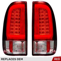 Recon - Recon 264293RD OLED Tail Lights Red Lens 08-16 Ford Super Duty - Image 1