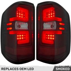 Recon - Recon 264297BK OLED Tail Lights Smoked Lens 16-18 Silverado 1500/HD - Image 1