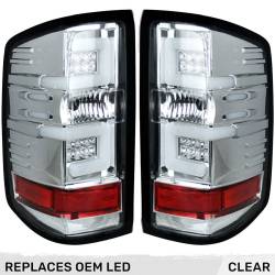Recon - Recon 264297CL OLED Tail Lights Clear Lens 16-18 Silverado 1500/HD - Image 1