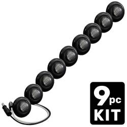 Recon - Recon 264227AMBK Universal LED Air Damn Light Kit 9pc. Smoked/Amber - Image 1
