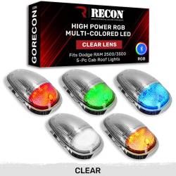 Recon - Recon 264146CLRGB LED Cab Roof Light Kit Clear/RGB for 03-18 RAM HD - Image 1