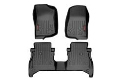 Rough Country M-61505 Front/Rear Floor Liners Black for 20-26 Gladiator JT 4WD
