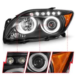 Anzo USA - Anzo USA 121119 Projector Headlight Set w/CCFL Halo Black for 05-10 Scion TC - Image 3