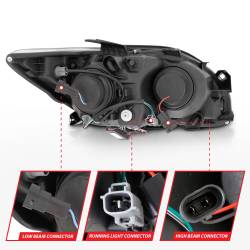Anzo USA - Anzo USA 121119 Projector Headlight Set w/CCFL Halo Black for 05-10 Scion TC - Image 5