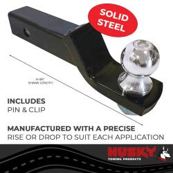 Husky Towing - Husky Towing 31366 2" Class III Ball Mount 2" Drop w/2" Hitch Ball - Image 2