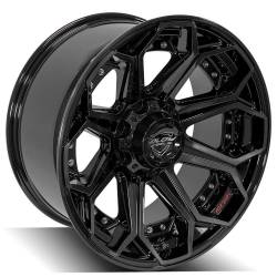 4PLAY - 4PLAY Wheels 4P80R-20100-6D55-18BBT 4P80R 20x10 6x5.5/135 -18mm Black/Machine - Image 3