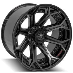 4PLAY - 4PLAY Wheels 4P80R 22x12 8x180 -44mm Gloss Black/Machine 4P80R-22120-8180-44BBT - Image 3