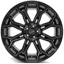 4PLAY - 4PLAY Wheels 4P83 22x12 5x5.0/5.5 -44mm Black/Machine 4P83-22120-5D55-44BBT - Image 2