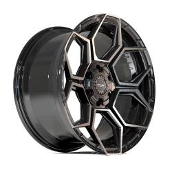 4PLAY - 4PLAY Wheels 4PS26 20x9 5x5.0/5.5 -6mm Black/Machine 4PS26-20090-5D55-6BBT - Image 1