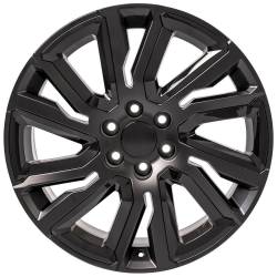 OE Wheels LLC - OE Wheels CV39 22x9 6x5.5 28mm Satin Black/Black CV39-22090-6550-28B1-ib - Image 2