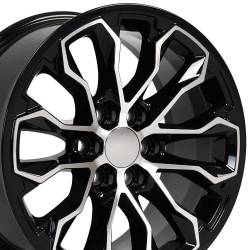 OE Wheels LLC - OE Wheels CV54 17x8 6x120 33mm Gloss Black/Machined CV54-17080-6120-33MB - Image 1