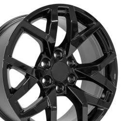 OE Wheels LLC - OE Wheels CV66 22x9 6x5.5 28mm Gloss Black CV66-22090-6550-28B - Image 3