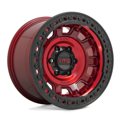 KMC - KMC Wheels KM236 TANK BEADLOCK 17x9 5x5.0 -15mm Candy Red KM23679050915N - Image 1