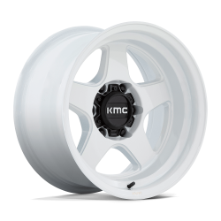 KMC - KMC Wheels KM728 LOBO 17x8.5 5x5.0 18mm Gloss White KM728WX17855018 - Image 1
