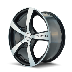 Touren - Touren Wheels 3190-TR9 17x7 5x100/4.5 42mm Gloss Black/Machined 3190-7703M - Image 2