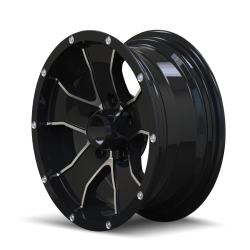 Ion Alloy - Ion Alloy 14 Series 14x6 5x4.5 0mm Black/Machined 14-4665B - Image 2