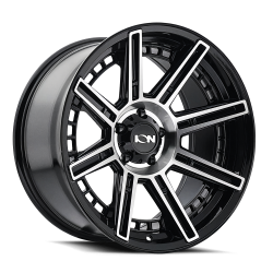 Ion Alloy - Ion Alloy 149 Series 20x10 8x180 -24mm Gloss Black/Machined 149-2178B - Image 1