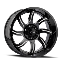 Ion Alloy - Ion Alloy 151 Series 20x10 8x6.5 -19mm Gloss Black/Milled 151-2181M19 - Image 1