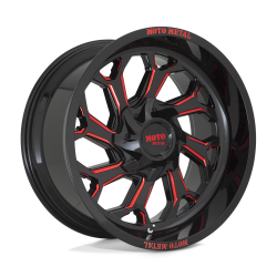 Moto Metal - Moto Metal MO999 20x10 8x6.5 -18mm Gloss Black/Red MO99921080918N - Image 1