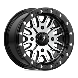 MSA Offroad Wheels - MSA Wheels M37 BRUTE BEADLOCK 14x7 4x110 10mm Gloss Black/Machined M37-04710 - Image 1