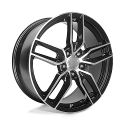 Performance Replicas - Performance Replicas PR160 19x10 5x4.75 78mm Gloss Black/Machined 160BM-916178 - Image 1