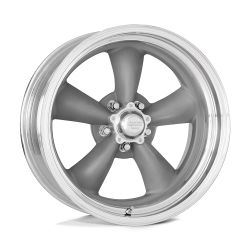 American Racing Vintage - American Racing VN205 TORQ THRUST II 15x6 5x4.75 -5mm Gray VNCL205566132 - Image 1