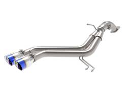 aFe Power - aFe 49-37019-L 2.5" Axle-Back Exhaust w/Blue Flame Tips for 13-17 Veloster 1.6L - Image 1