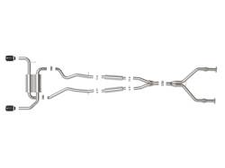 aFe Power - aFe 49-36136-B 2.5" SS Exhaust System w/Black Tip for 14-15 Infiniti Q50 3.7L - Image 2