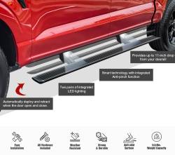 APS - APS PB20WAE8B W-Series Power Running Boards Black for 24-25 Tacoma Double - Image 5