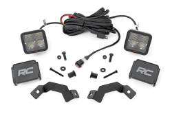 Rough Country Suspension Systems - Rough Country 72118 A-Pillar 2" LED Ditch Light Kit Flood for 24-26 Land Cruiser - Image 1