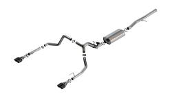 Borla - Borla 140991CFBA Touring Cat-Back Exhaust Dual Split RR Exit 24-26 Silv/Sra 1500 - Image 1