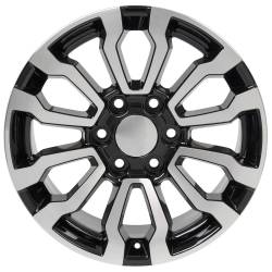OE Wheels LLC - OE Wheels CV35 18x8.5 6x5.5 24mm Gloss Black/Machined CV35-18085-6550-26MB - Image 2