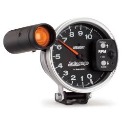 AutoMeter - AutoMeter 233906 Autogage Pedestal Tacho w/Memory/Light Gauge Black 10000RPM 5" - Image 3