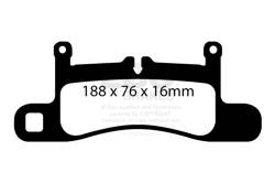 EBC Brakes - EBC Brakes ED92098 Truck/SUV Extra Duty Brake Pads for 10-22 Cayenne Touareg - Image 1