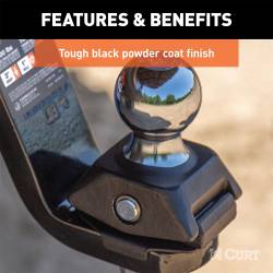 CURT - CURT 45143 RockerBall Adjustable Cushion Hitch Ball Mount - Image 3