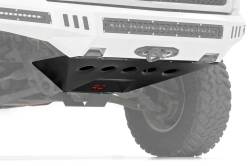 Rough Country Suspension Systems - Rough Country 10794 Front Bumper Skid Plate w/RC 10910 Black for 07-13 GM 1500 - Image 1