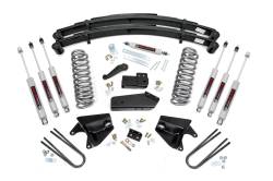 Rough Country Suspension Systems - Rough Country 520B33 4" Suspension Lift Kit w/RR Springs for 80-96 Bronco 4WD - Image 1