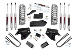 Rough Country Suspension Systems - Rough Country 465B33 4" Front Shocks Lift Kit w/Rear Blocks for 80-96 Bronco 4WD - Image 1