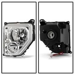 Spyder Auto - Spyder Auto 9053030 Chrome Crystal Headlights w/Light Bar for 08-12 Jeep Liberty - Image 2