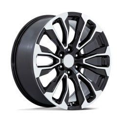 Performance Replicas - Performance Replicas 211BM-2295828 PR211 22x9 6x5.5 28mm Gloss Black/Machined - Image 1