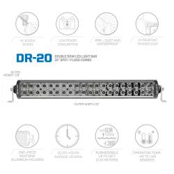 ProComp - Pro Comp 75220 Double Row LED Light Bar 20" White Combo Beam - Image 2