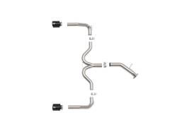 aFe Power - aFe 49-37037-B 3-2.5" Axle-Back Exhaust w/Black Tip for 20-21 Kia Forte GT 1.6L - Image 2