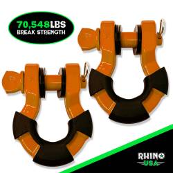 Rhino USA - Rhino USA SUPERSHACK-ORG 8t Super Shackle 2Pc Orange - Image 1