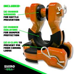 Rhino USA - Rhino USA SUPERSHACK-ORG 8t Super Shackle 2Pc Orange - Image 2