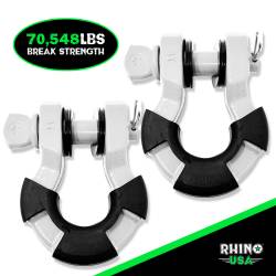 Rhino USA - Rhino USA SUPERSHACK-WHT 8t Super Shackle 2Pc White - Image 1