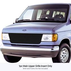 APS - APS Stainless Billet Grille Black 92-07 Ford E-Series Van GR06HEJ20J - Image 1